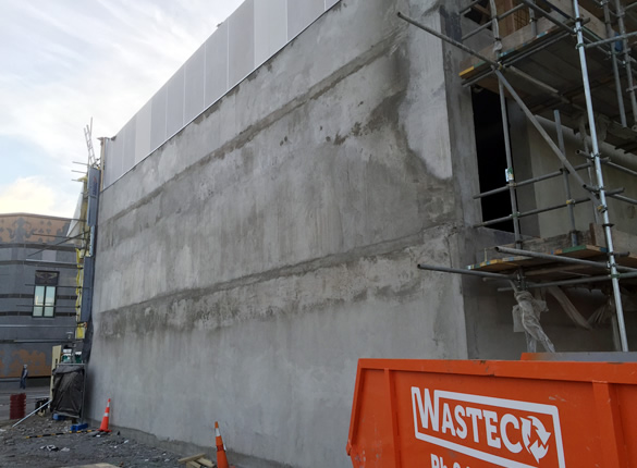 Shotecrete wall at 63 Victoria Street