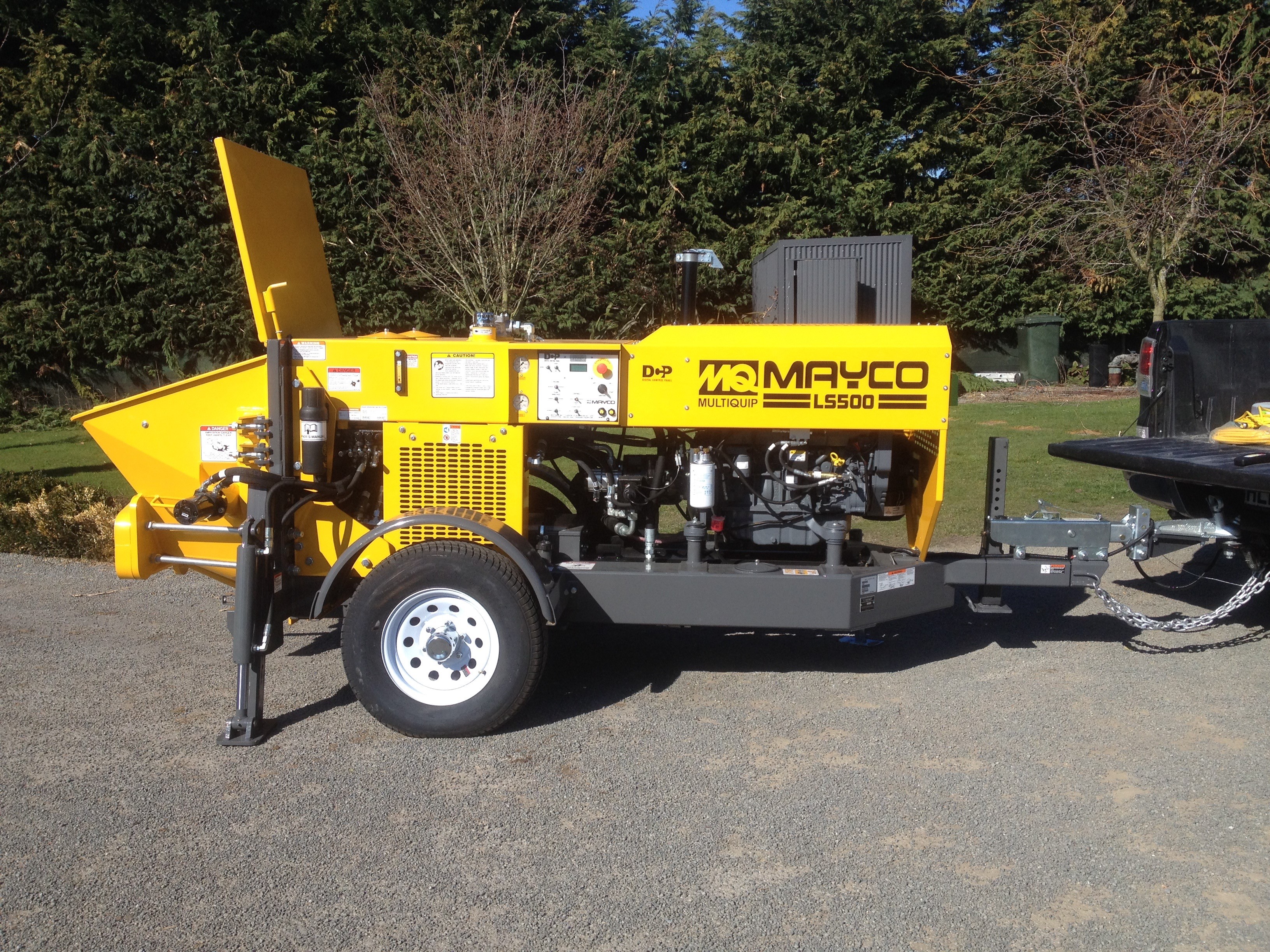 Mayco concrete pumping machine