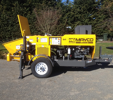 Mayco concrete pumping machine